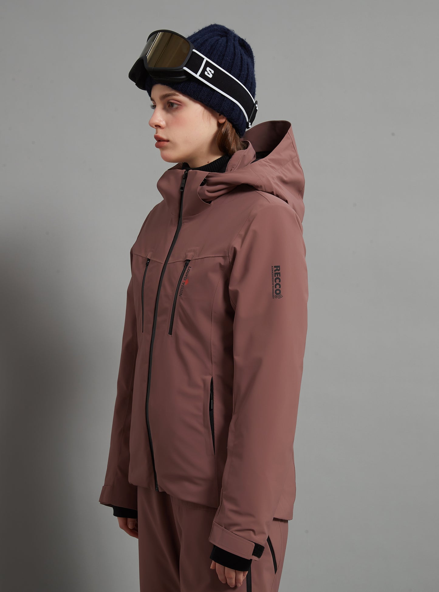 Flora Skidual Lady Ski Jacket Insulated 3L Dermizax 20K Bean Paste Purple