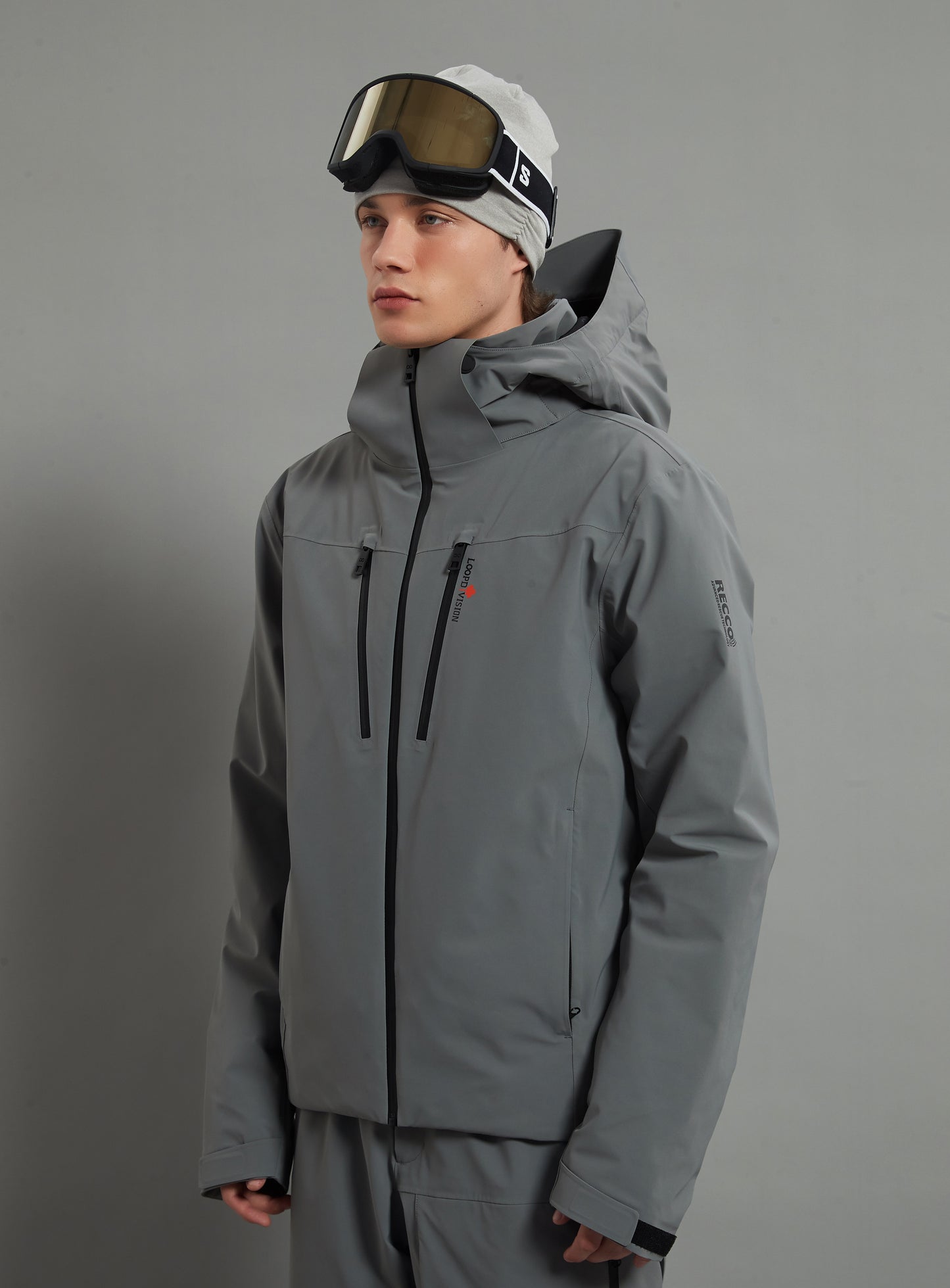 Landon Skidual Men Ski Jacket Insulated 3L Dermizax 20K Elephant Grey