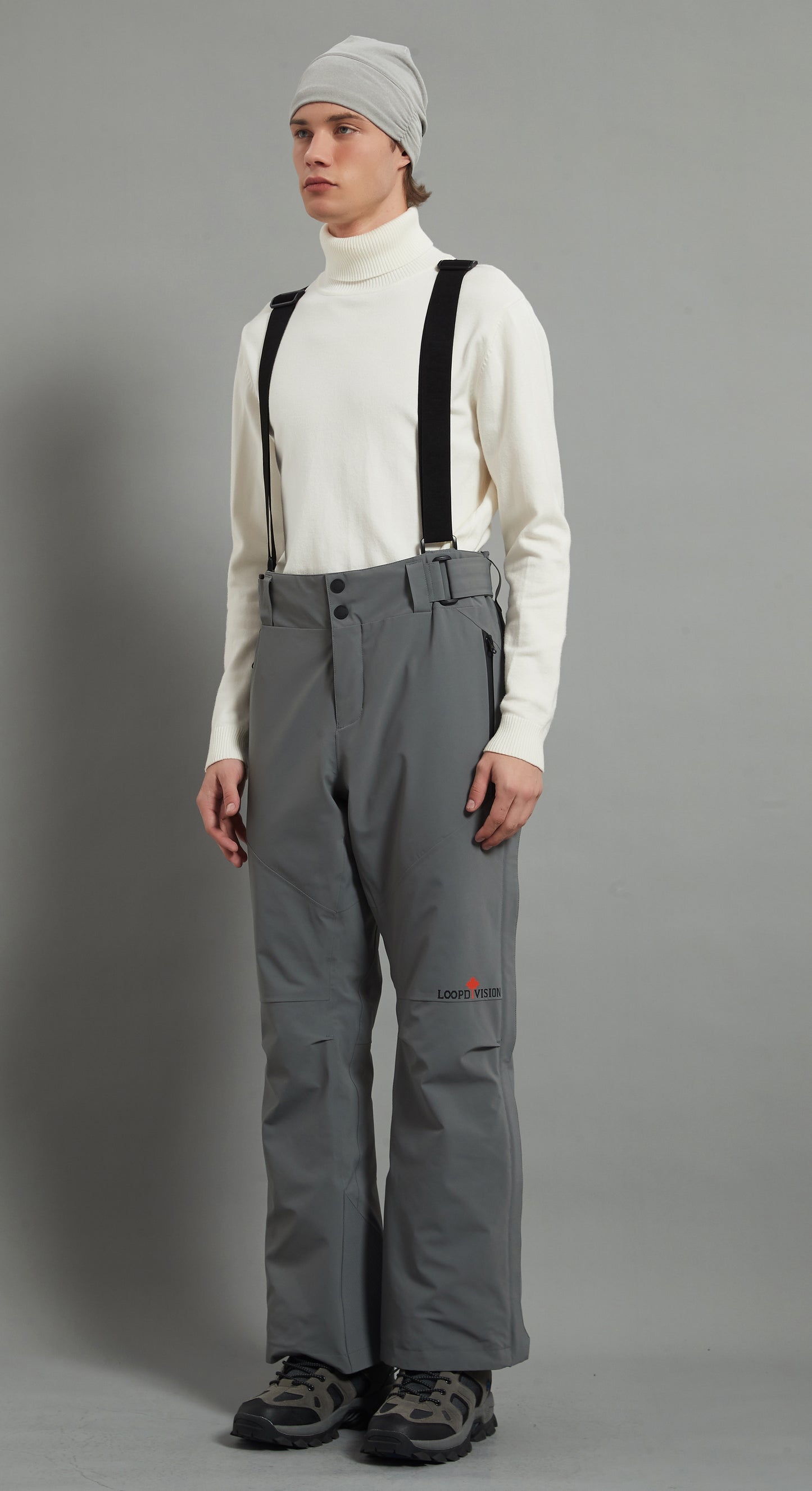 Kingston Men Ski Bib Pant Isolé 3L Dermizax 20K Elephant Grey