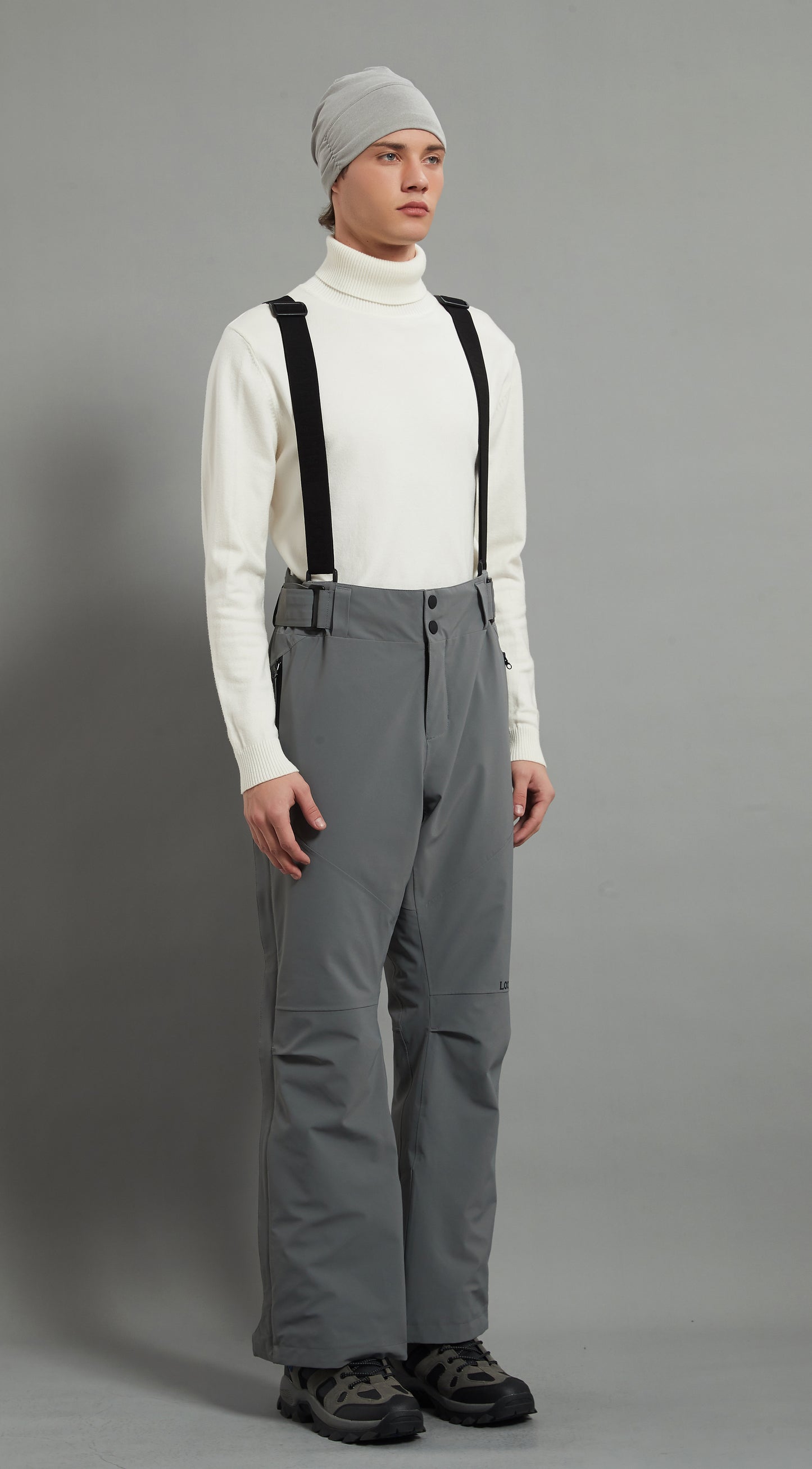 Kingston Men Ski Bib Pant Isolé 3L Dermizax 20K Elephant Grey