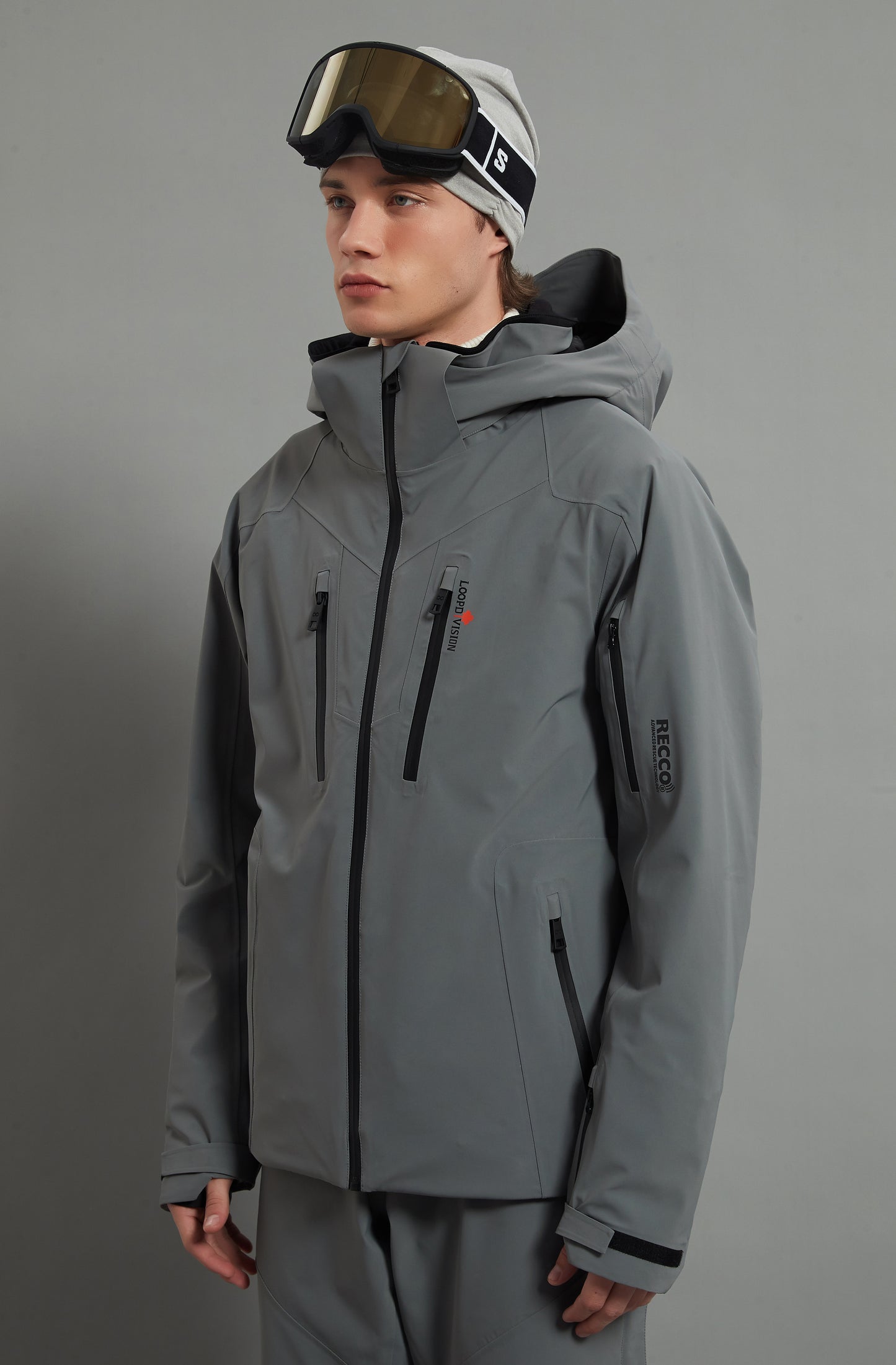 Bruce Skidual Veste de ski isolée 3L Dermizax 20K gris éléphant pour homme