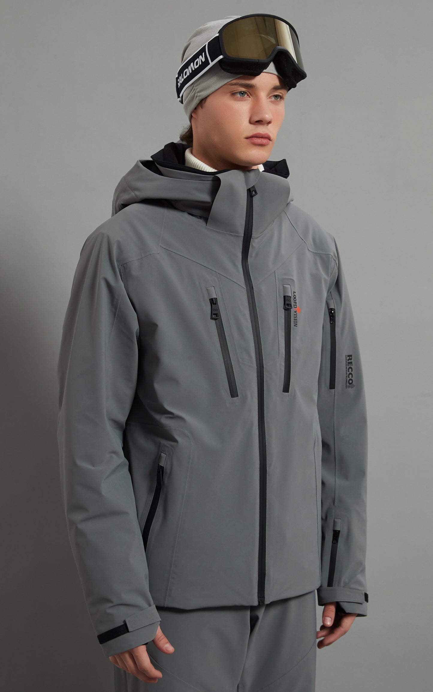 Bruce Skidual Veste de ski isolée 3L Dermizax 20K gris éléphant pour homme