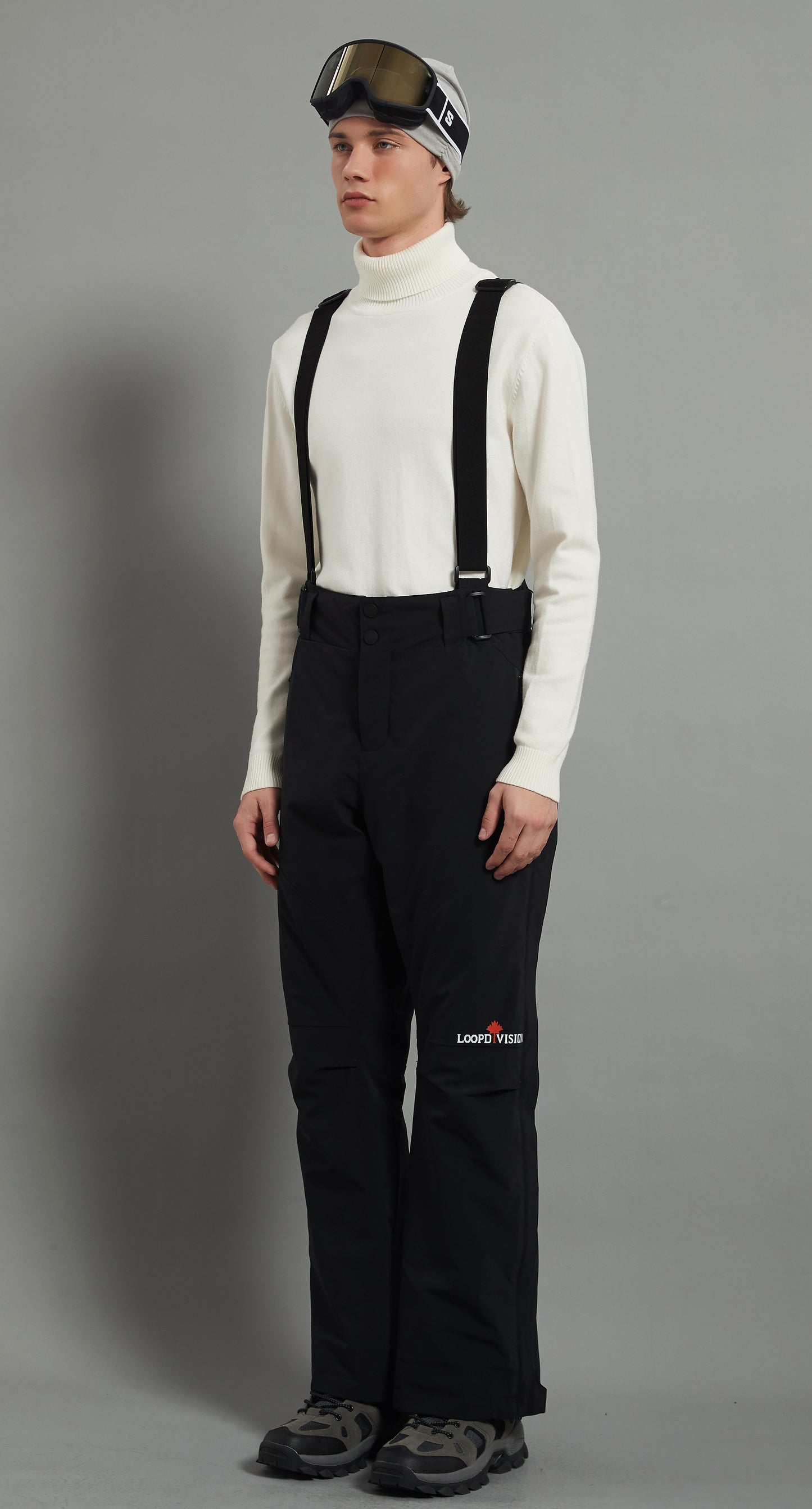 Kingston Men Ski Bib Pant Insulated 3L Dermizax 20K Black
