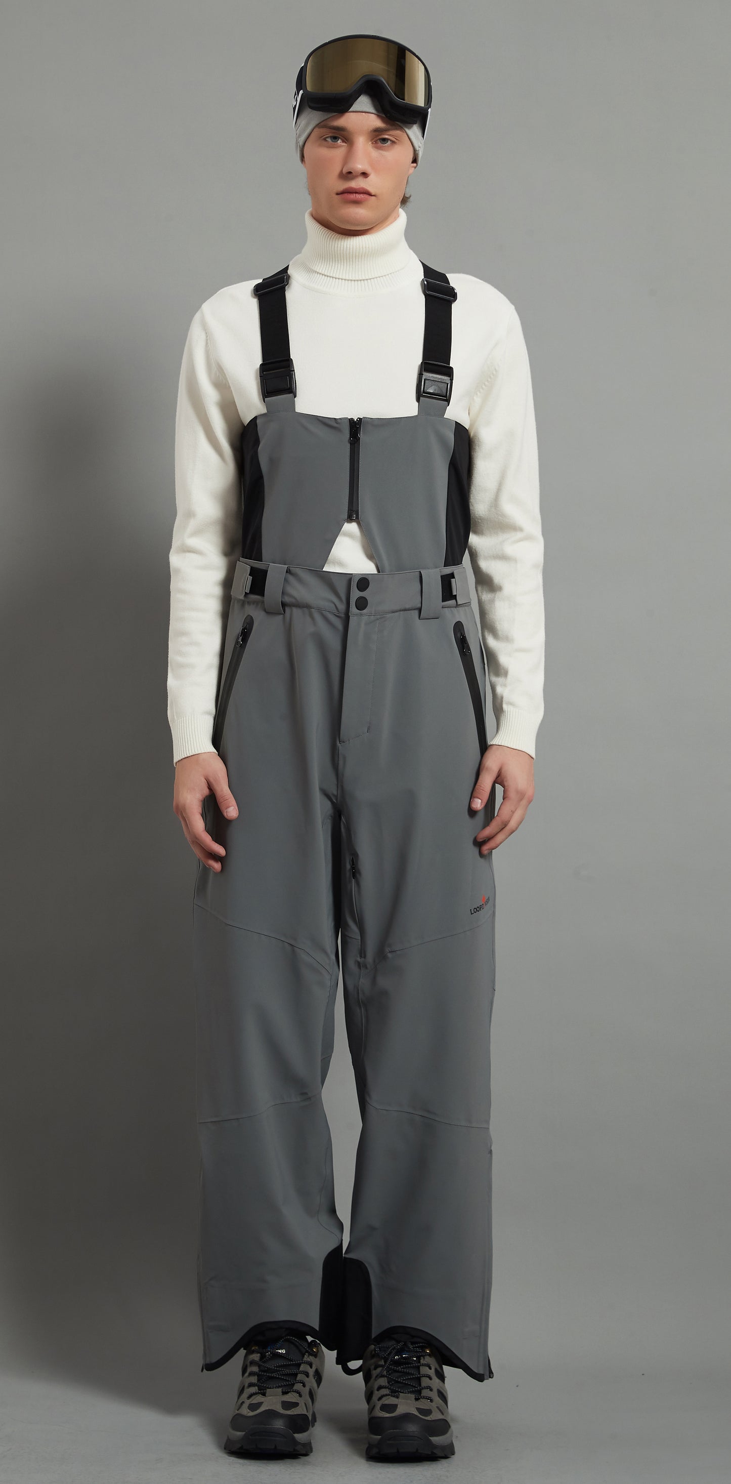 Laval-M Men Ski Bib Pant Insulated 3L Dermizax 20K Elephant Grey
