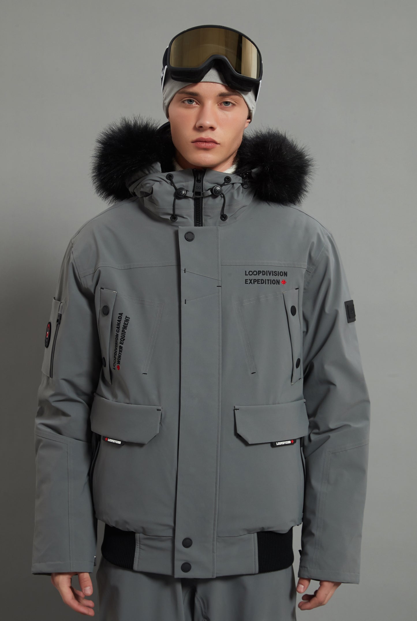 Nicolas Skidual Men Ski Jacket Insulated 3L Dermizax 20K Elephant Grey