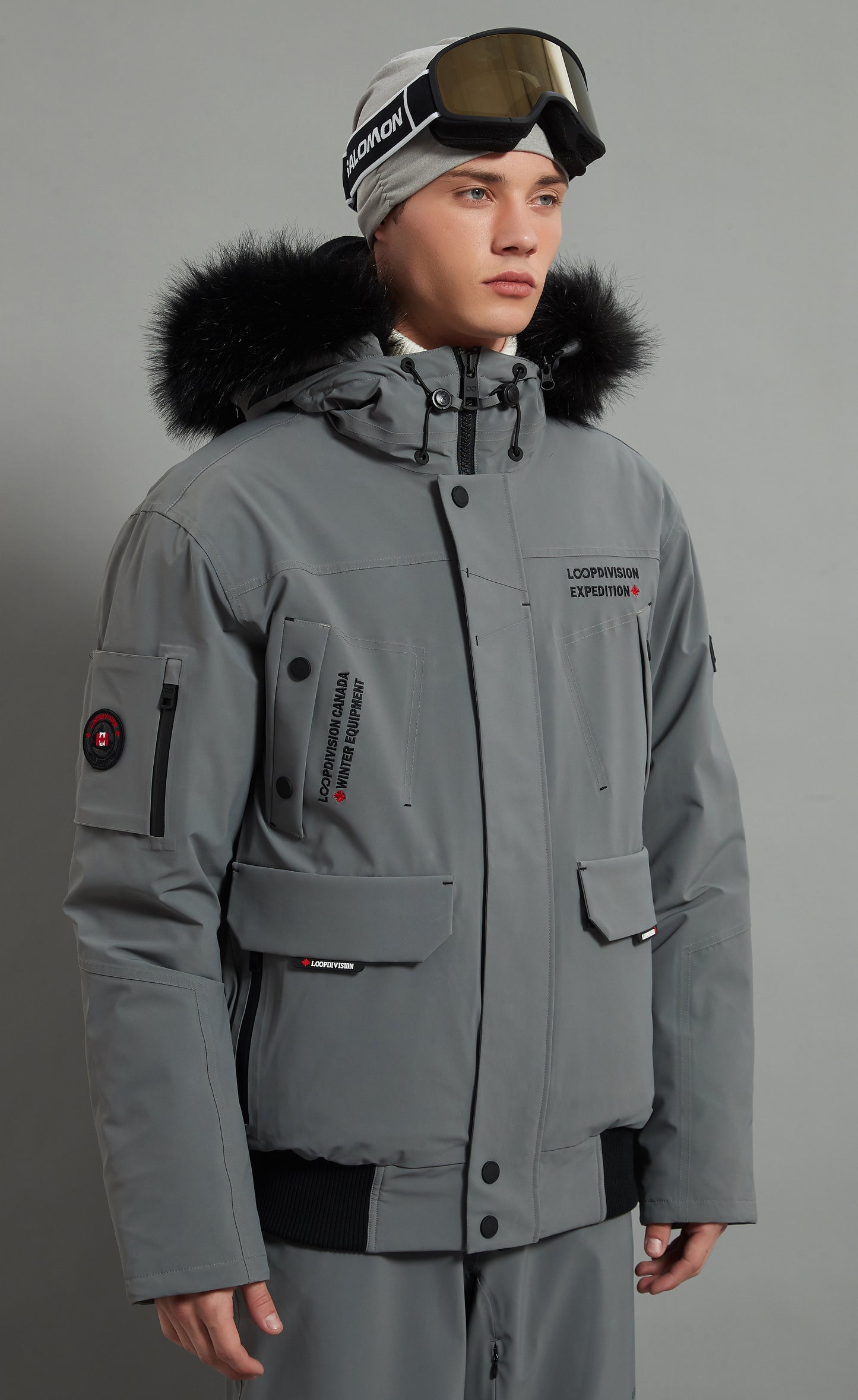 Nicolas Skidual Men Ski Jacket Insulated 3L Dermizax 20K Elephant Grey