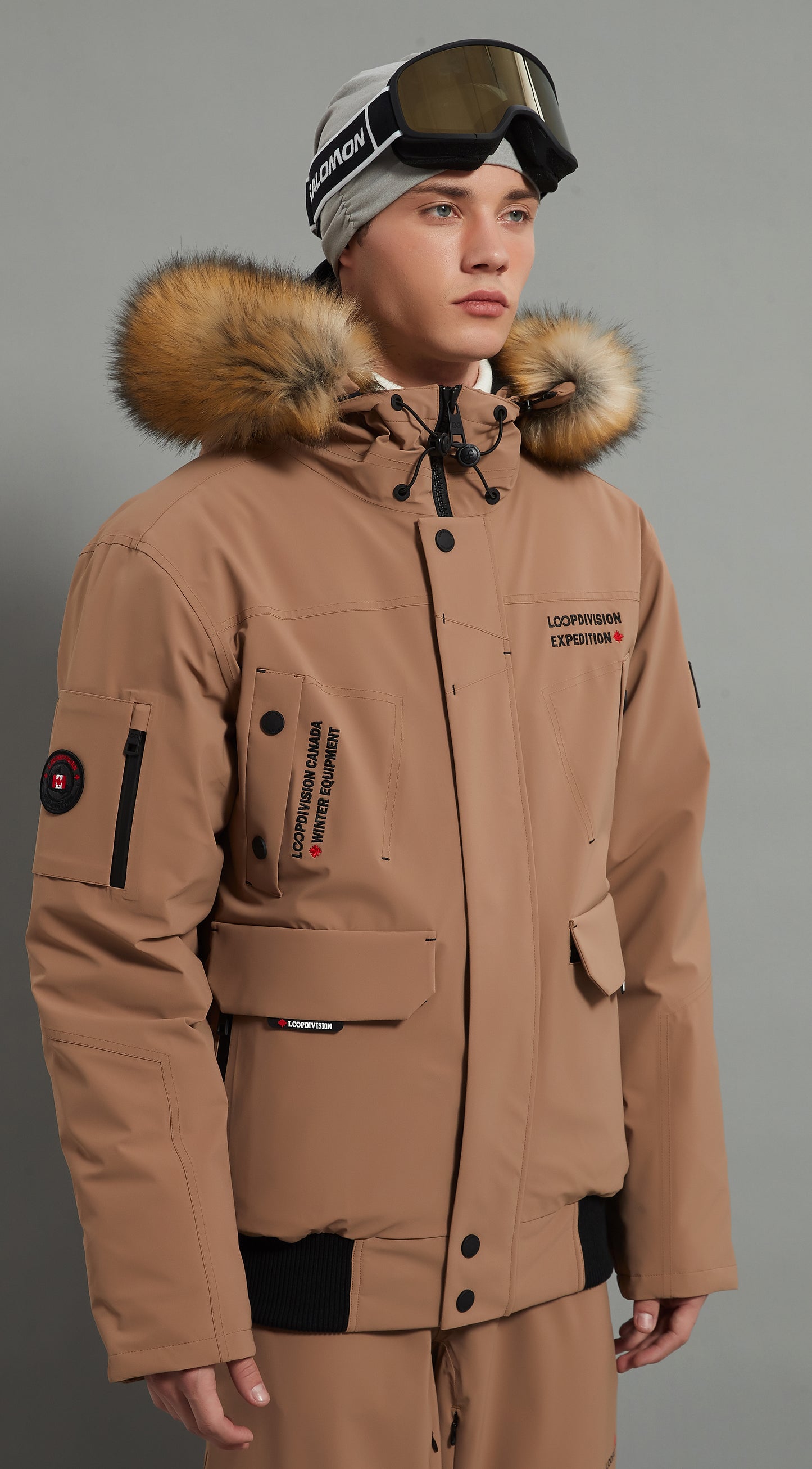 Nicolas Skidual Men Ski Jacket Insulated 3L Dermizax 20K Brown