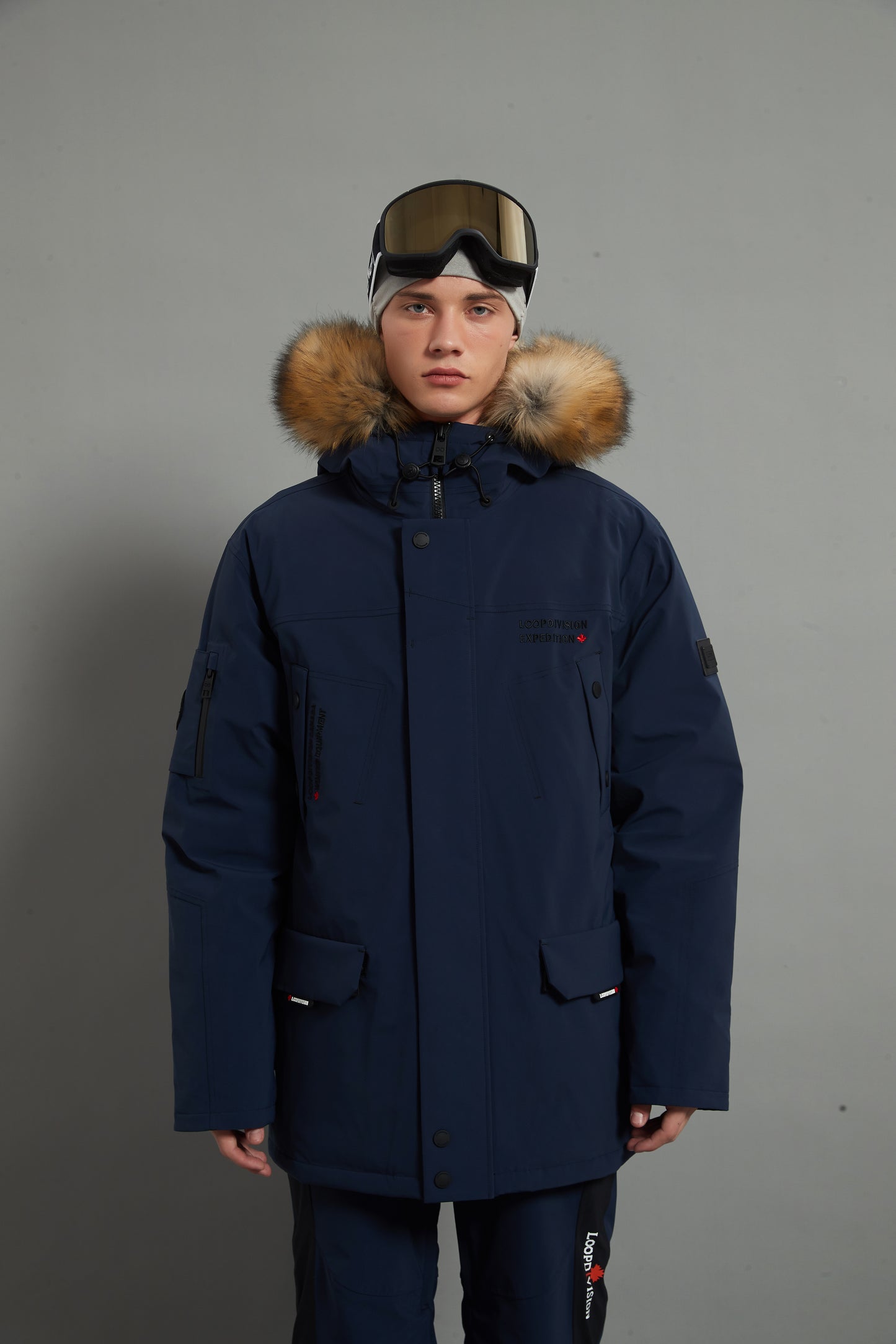 Alexander Skidual Men Ski Parka Insulated Dermizax 20K Glazed Blue