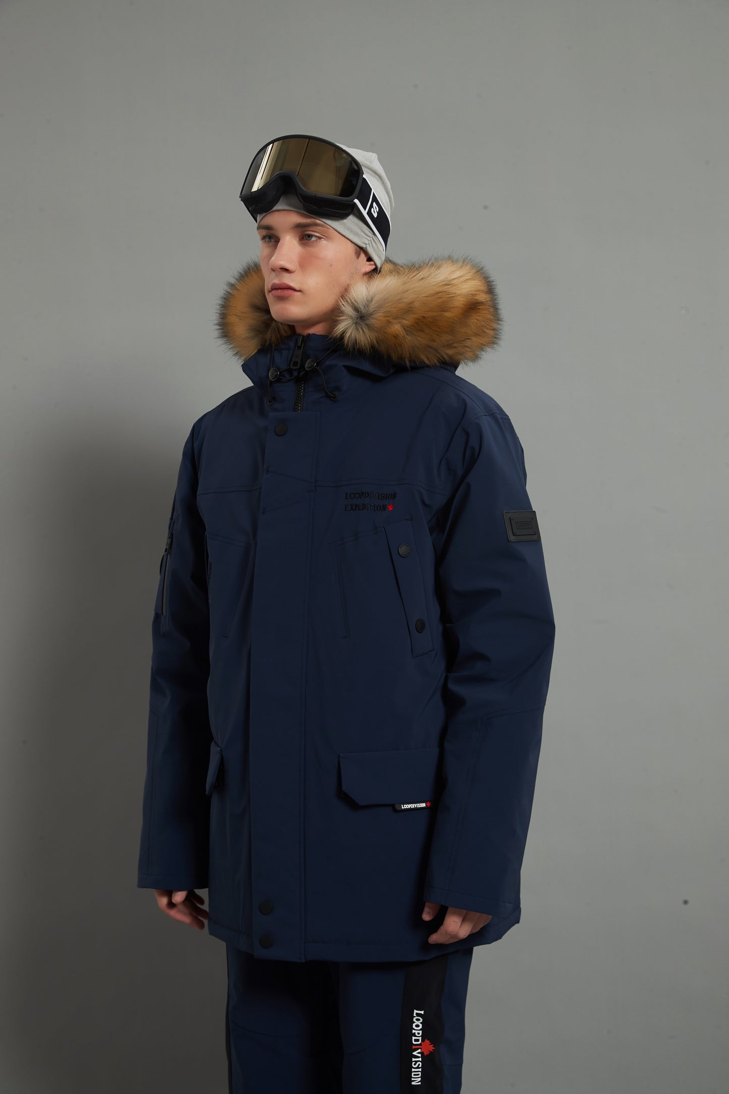 Alexander Skidual Men Ski Parka Insulated Dermizax 20K Glazed Blue