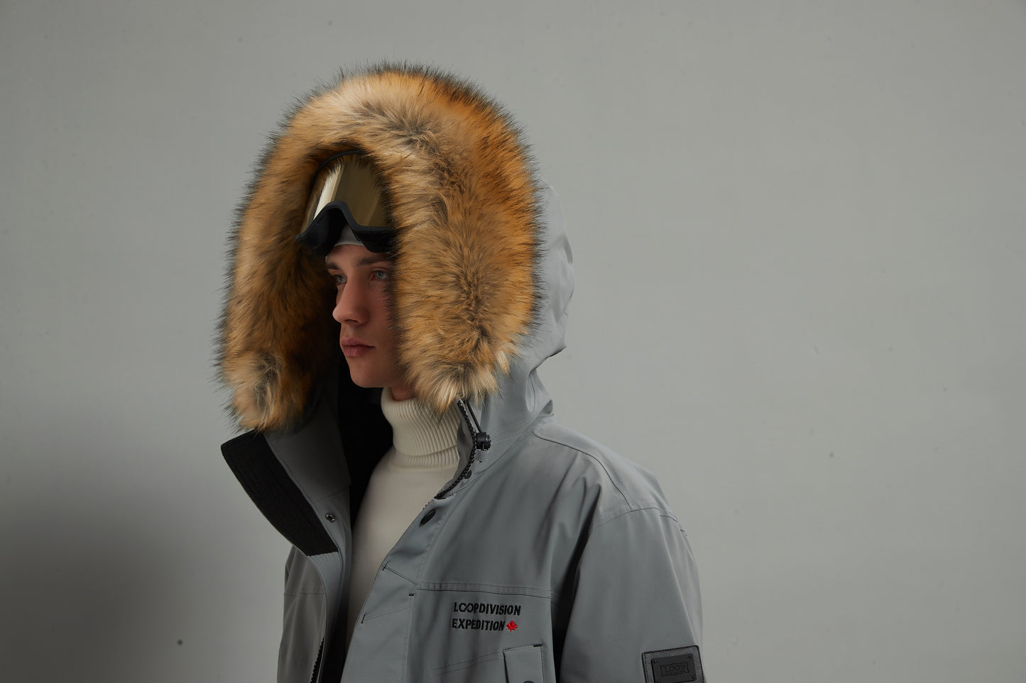 Alexander Skidual Men Ski Parka Insulated Dermizax 20K Elephant grey