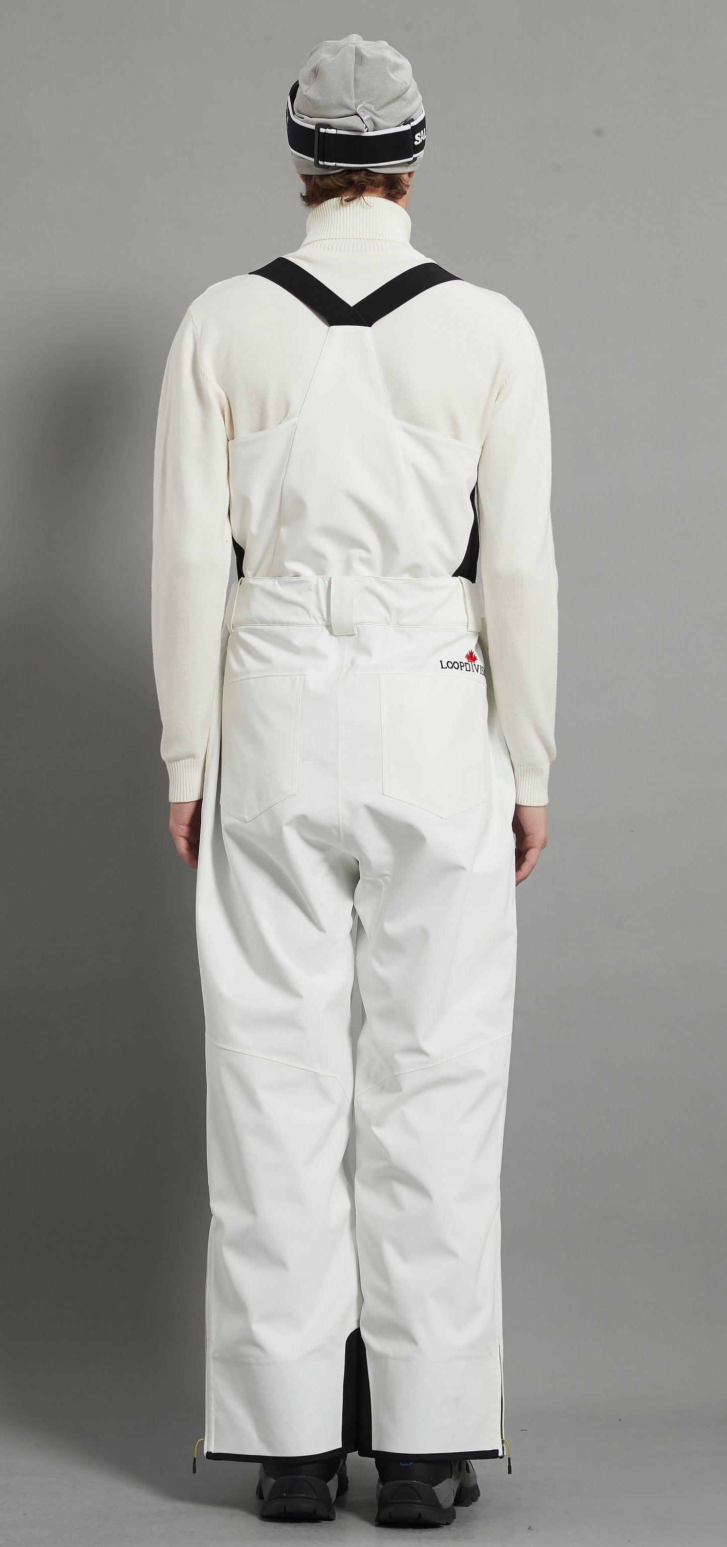 Laval-M Men Ski Bib Pant Insulated 3L Dermizax 20K White