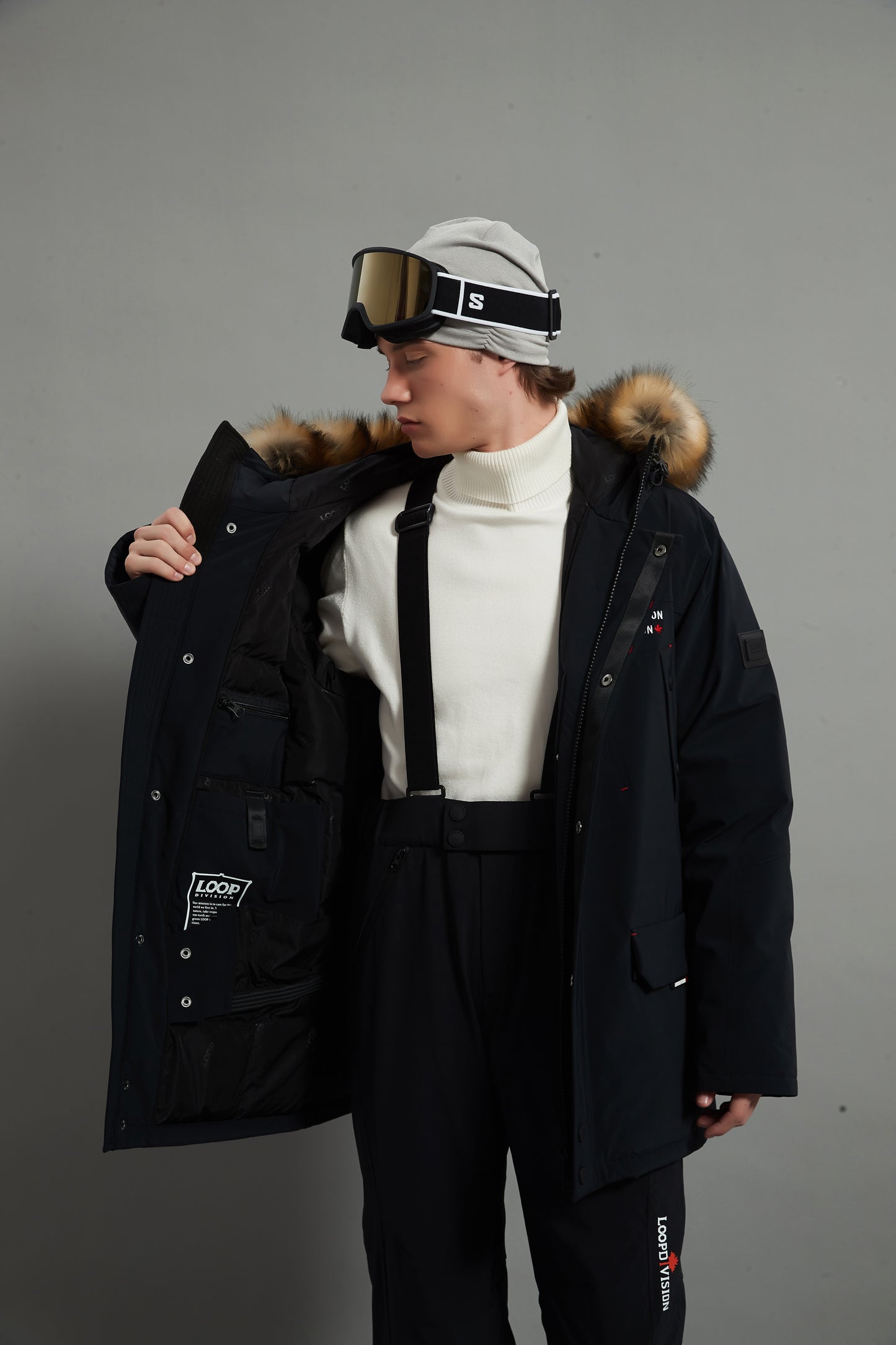 Landon Skidual Veste de ski isolée 3L Dermizax 20K marron pour homme