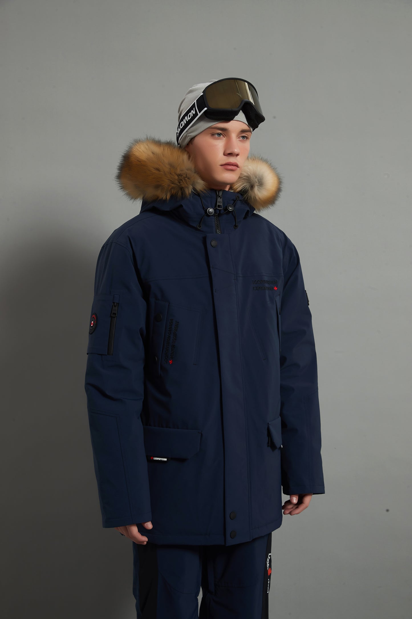 Alexander Skidual Men Ski Parka Insulated Dermizax 20K Glazed Blue