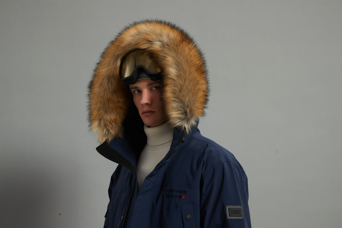 Alexander Skidual Men Ski Parka Insulated Dermizax 20K Glazed Blue
