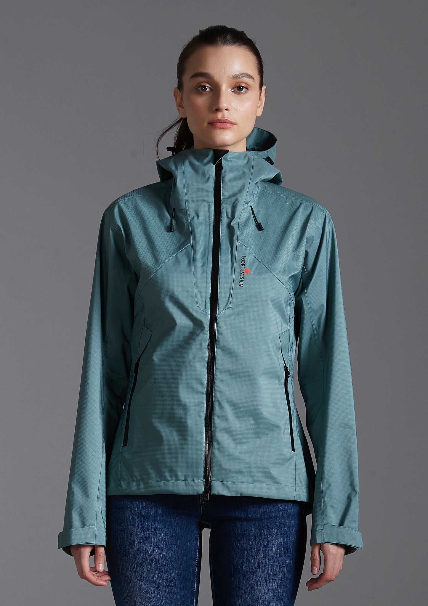 Zoe-F Lady Hard Shell Jacket 3L Silver Blue