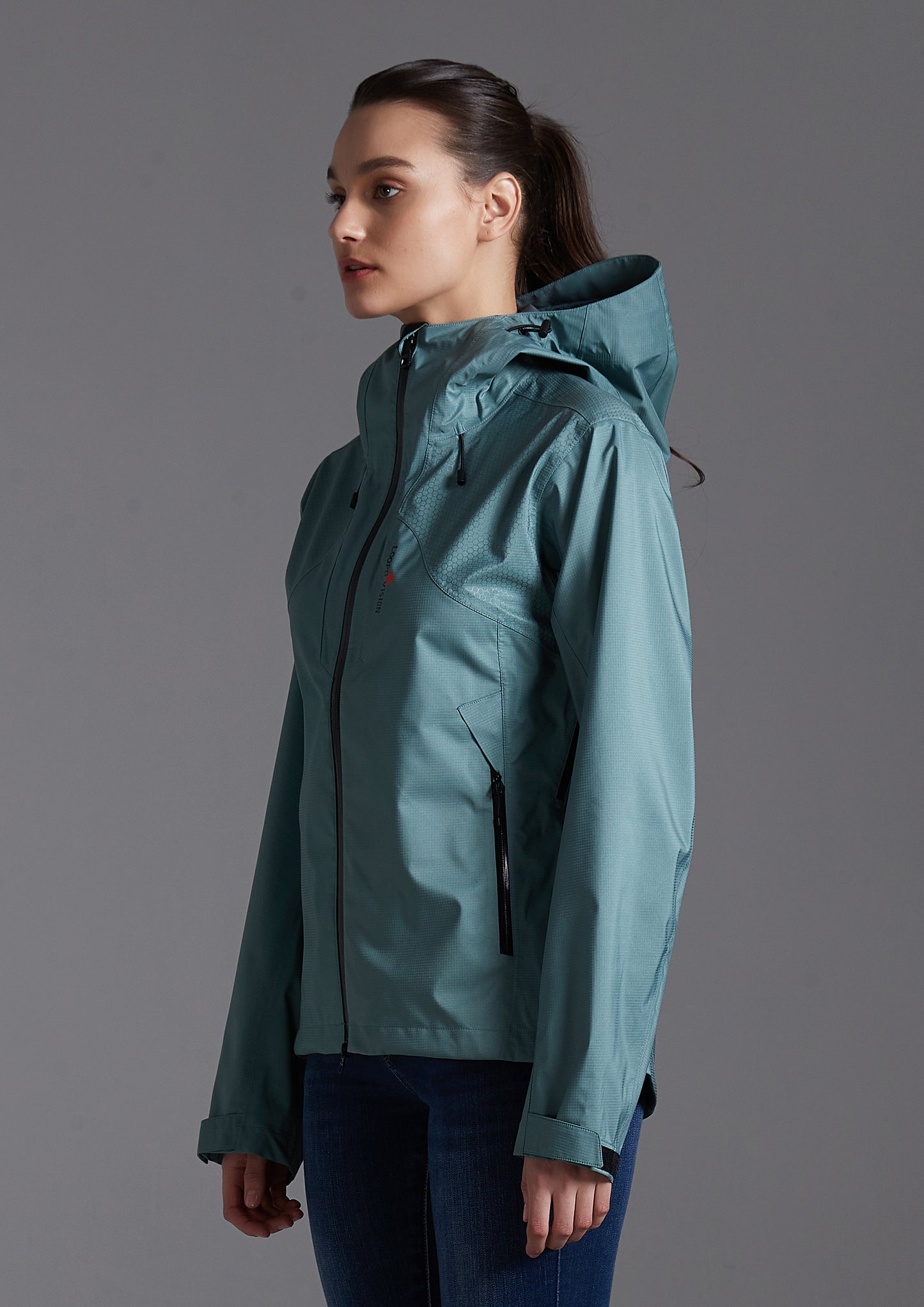 Zoe-F Lady Hard Shell Jacket 3L Silver Blue