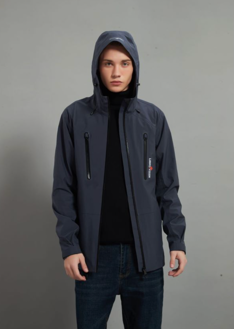 Max Men Soft Shell Hiking Jacket 3L Dark Grey