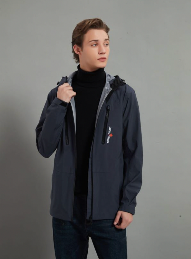 Max Men Soft Shell Hiking Jacket 3L Dark Grey