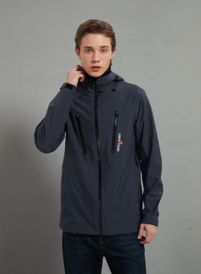 Max Men Soft Shell Hiking Jacket 3L Dark Grey