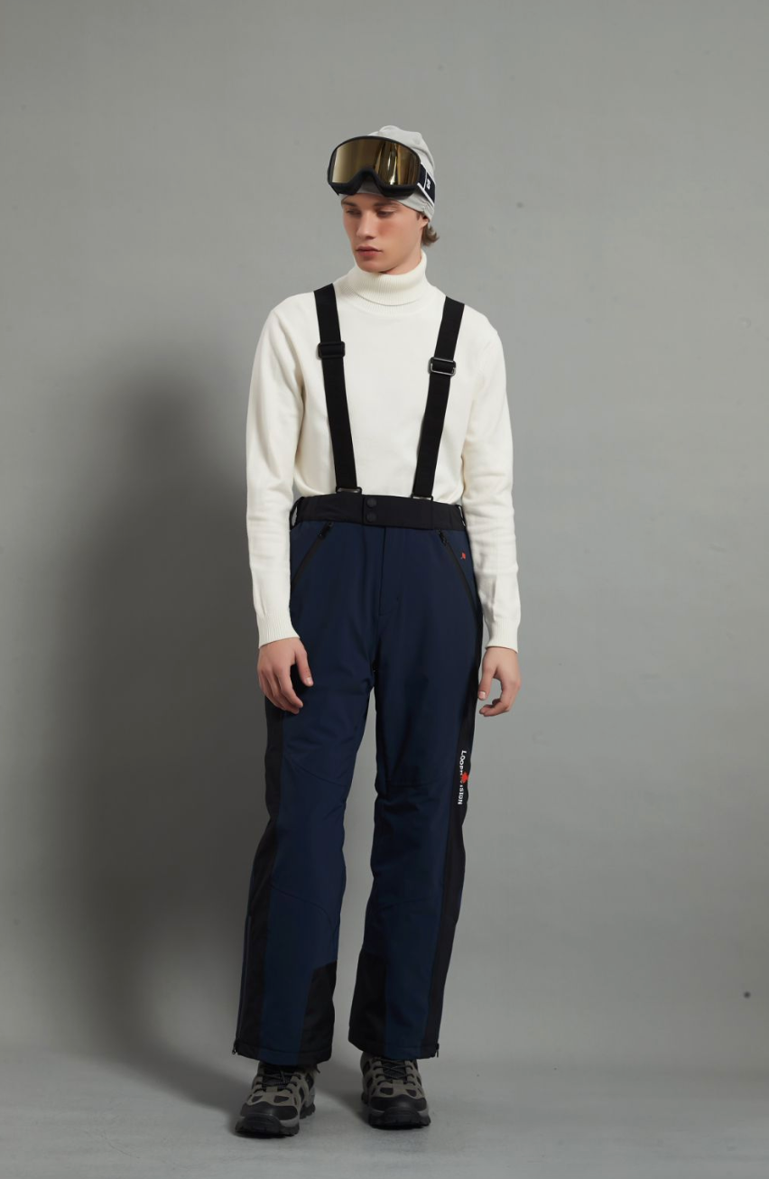 Bayview-M Man Ski Bib Pant Insulated Dermizax 20K Glazed Blue