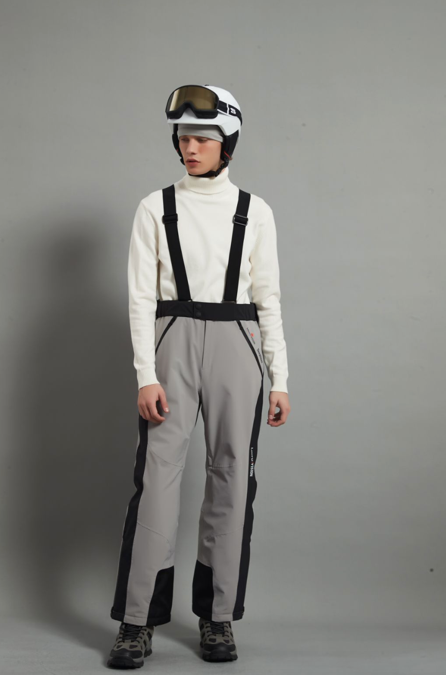 Bayview-M Man Ski Bib Pant Insulated Dermizax 20K Warm Grey