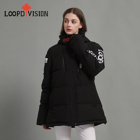 DANNA Women Mid-Length Parka Insulated-Freestyle Canada Co-branded, Black