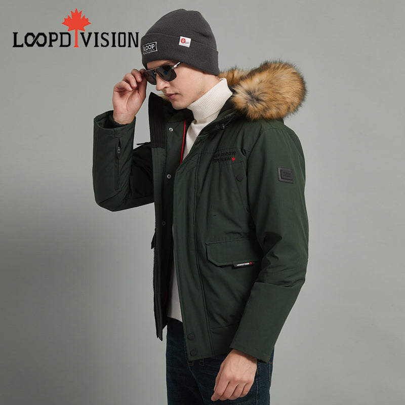 Lucas Men’s Winter Parka for Extreme Weather Protection-Deep Green