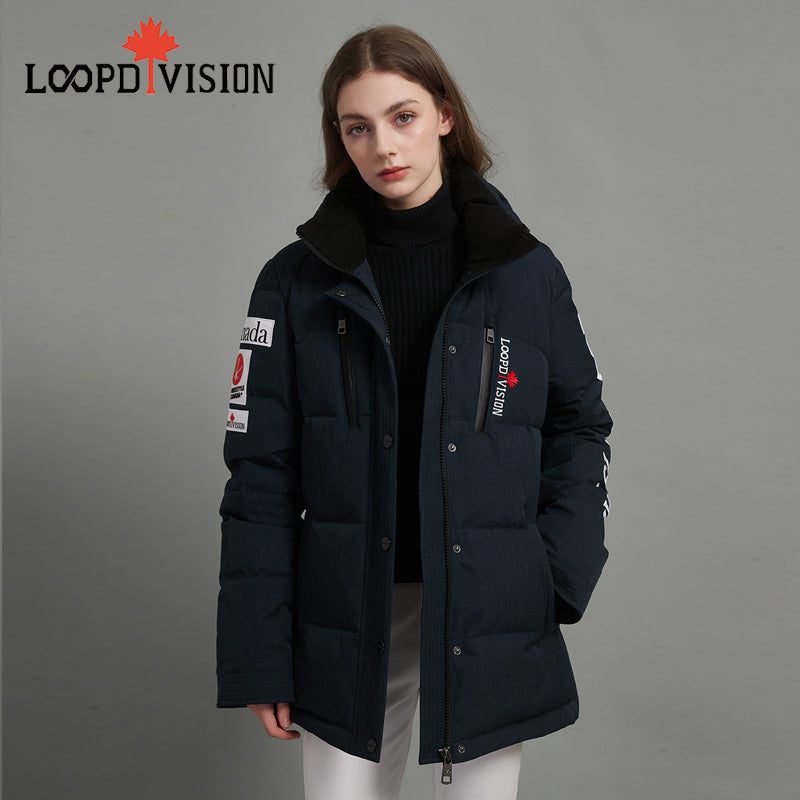 DANNA Women Mid-Length Parka Insulated-Freestyle Canada Co-branded Glazed Blue