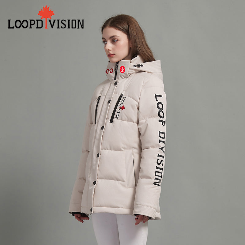 DANNA Women Mid-Length Parka Insulated-Freestyle Canada Co-branded, Beige