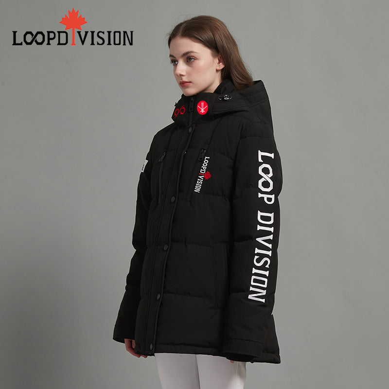 DANNA Women Mid-Length Parka Insulated-Freestyle Canada Co-branded, Black