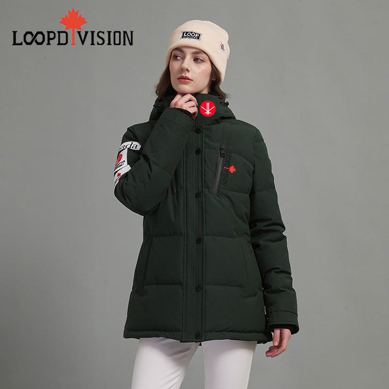 Danna Women’s Winter Parka for Extreme Weather Protection-Deep Green