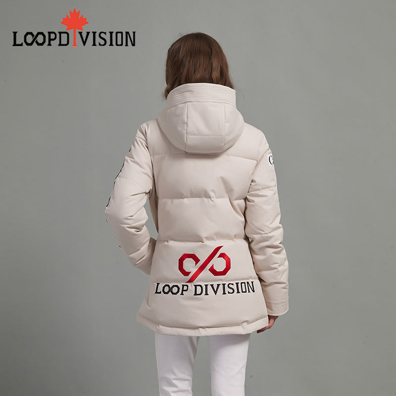 DANNA Women Mid-Length Parka Insulated-Freestyle Canada Co-branded, Beige