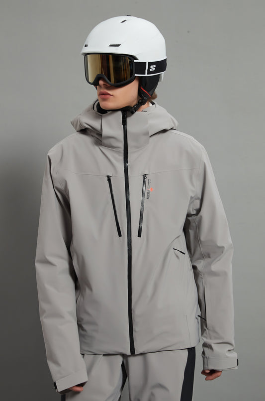 Landon Skidual Veste de ski isolée 3L Dermizax 20K Gris chaud pour homme