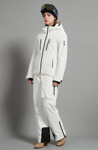 Flora&Whistler-F Skidual Lady Ski Set Insulated 3L Dermizax 20k  White