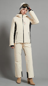Bonnie&Catharine Skidual Lady Ski Set Insulated 3L Dermizax 20k Beige White