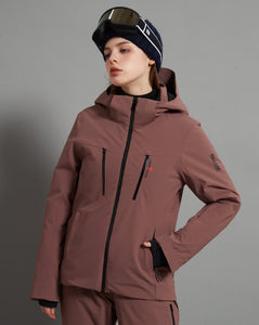 Flora Skidual Lady Ski Jacket Insulated 3L Dermizax 20K Bean Paste Purple