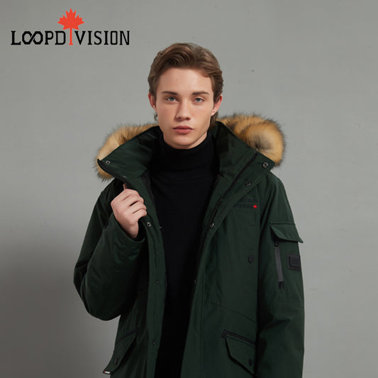 Roger Men’s Winter Parka for Extreme Weather Protection-Deep Green