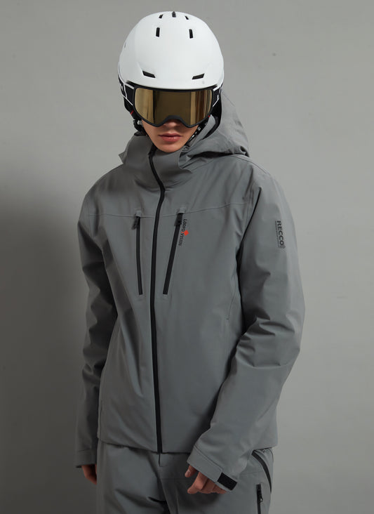 Landon Skidual Veste de ski isolée 3L Dermizax 20K gris éléphant pour homme