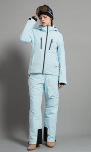 Flora&Whistler-F Skidual Lady Ski Set Insulated 3L Dermizax 20k  Ice Blue