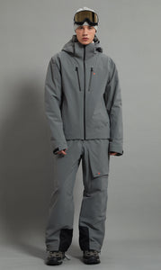 Landon&Whistler-M Skidual Men Ski Set Insulated 3L Dermizax 20k Elephant Grey