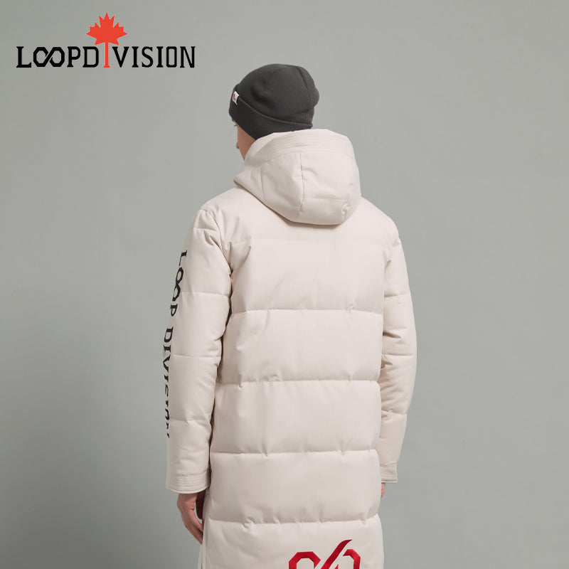 STEVEN Men Long Parka Insulated - Freestyle Canada Co-branded, Beige