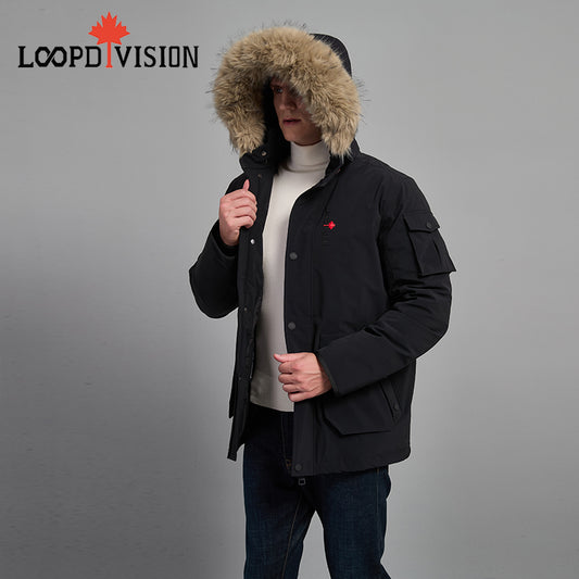 Austin Men’s Winter Parka for Extreme Weather Protection-Black