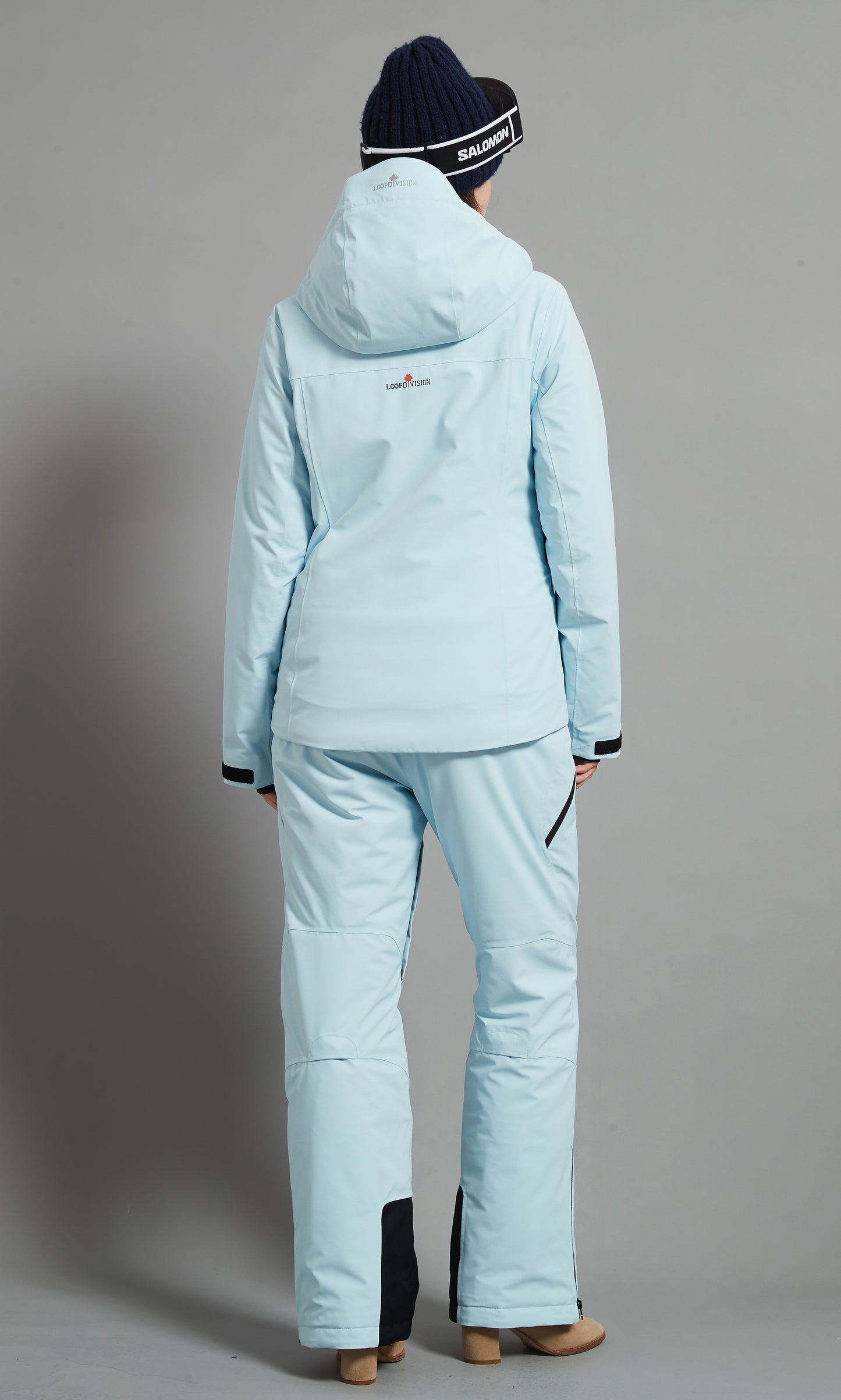 Flora&Whistler-F Skidual Lady Ski Set Insulated 3L Dermizax 20k Ice Blue