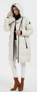 Jennifer Lady Insulated Jacket Beige White