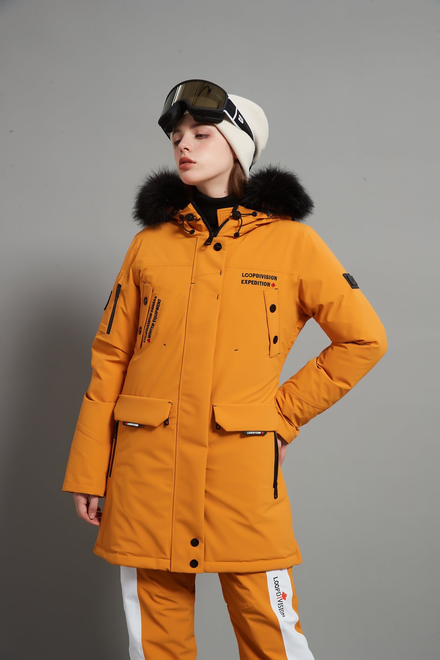 Angela Skidual Lady Ski Parka Insulated 3L Dermizax 20K - Ginger Yellow