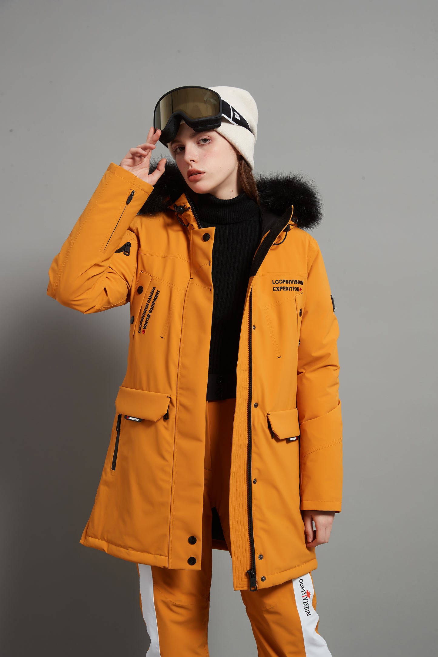 Angela Skidual Lady Ski Parka Insulated 3L Dermizax 20K - Ginger Yellow