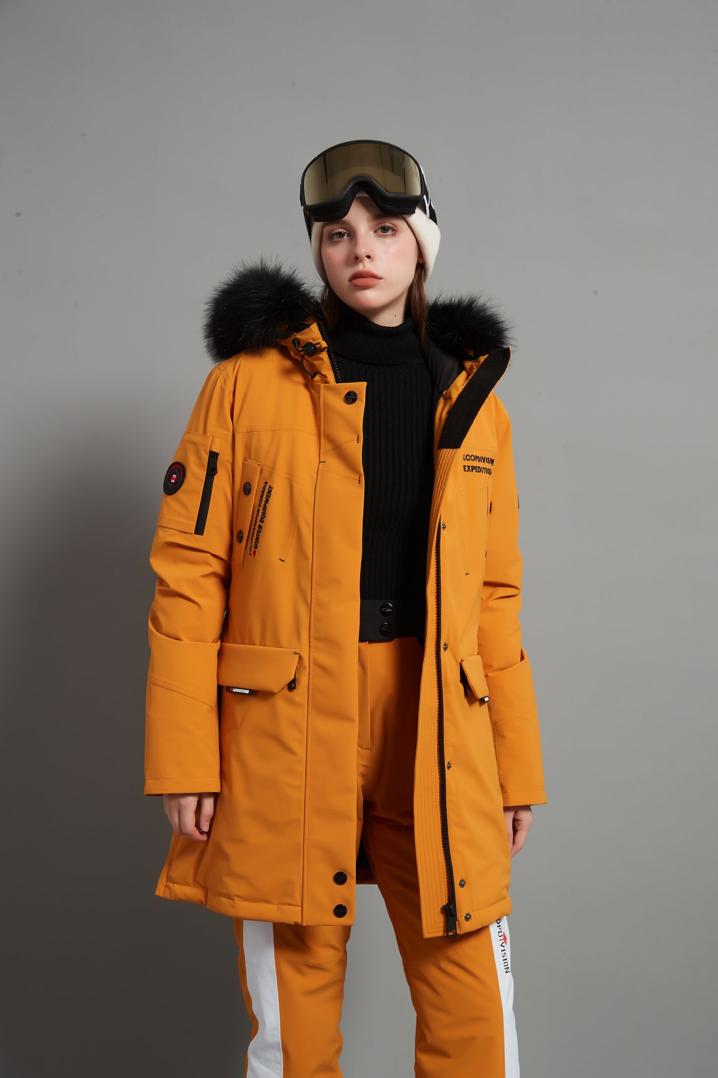 Angela Skidual Lady Ski Parka Insulated 3L Dermizax 20K - Ginger Yellow