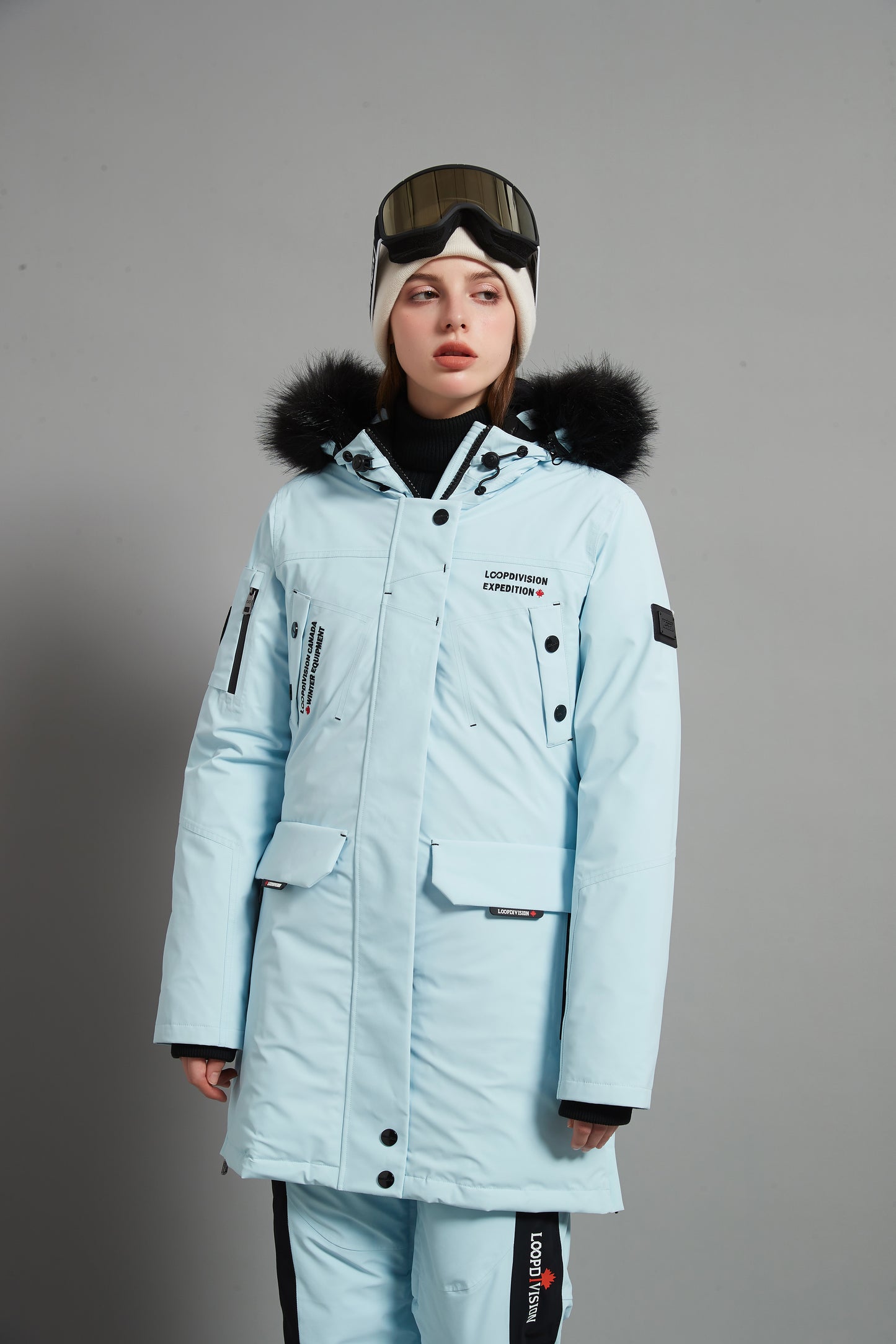 Angela Skidual Lady Ski Parka Insulated 3L Dermizax 20K - Ice Blue