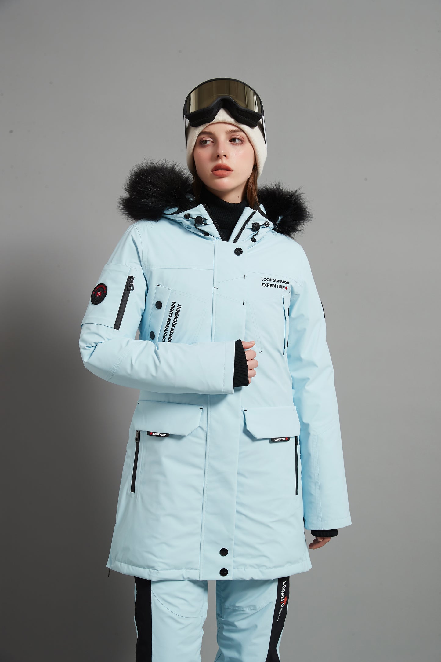 Angela Skidual Lady Ski Parka Insulated 3L Dermizax 20K - Ice Blue