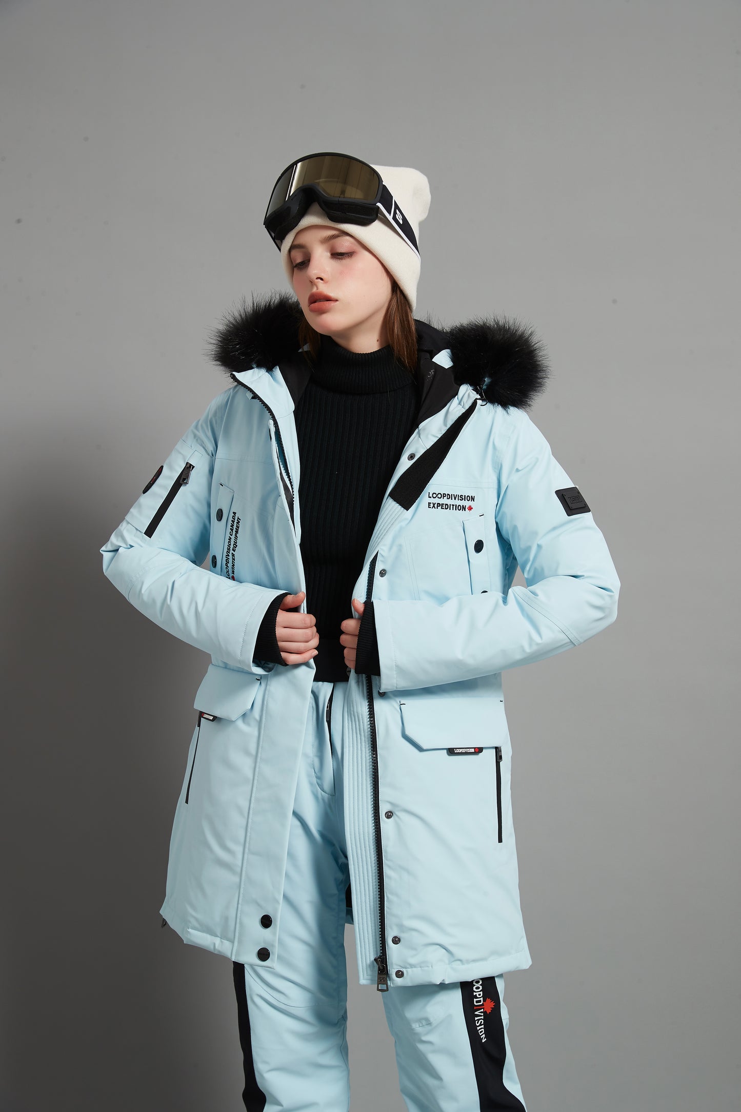 Angela Skidual Lady Ski Parka Insulated 3L Dermizax 20K - Ice Blue